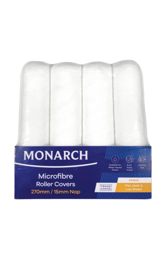 Monarch Microfibre 230mm/270mm Roller Sleeves 4pk