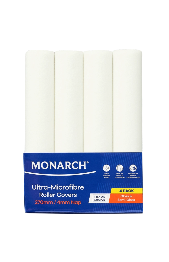 Monarch Microfibre 230mm/270mm Roller Sleeves 4pk