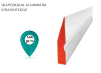OX Trapezoidal Aluminium Straight Edge 1m