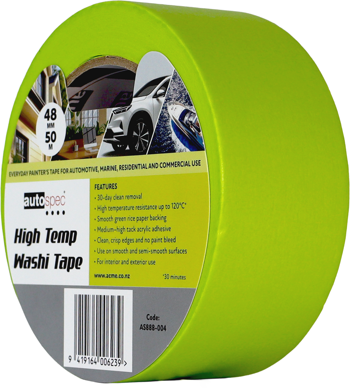 ACME Hi-temp Green Washi Tape