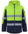 JB's Hi Vis D+N 450g Full Zip Shepherd Hoodie Lime/Navy