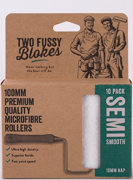 Two Fussy Blokes 10mm nap Microfibre mini rollers 10pk