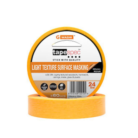 Tapespec Light Textured Surface Yellow Washi 60 days