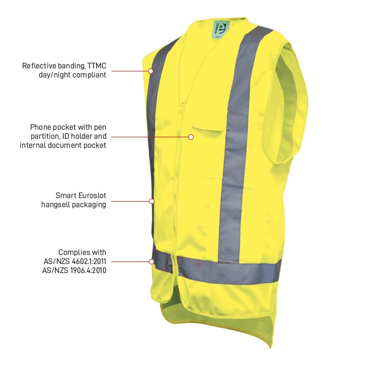 Hi-Vis Vest Yellow - Branded
