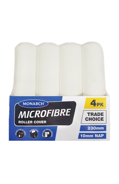 Monarch Microfibre 230mm Roller Sleeves 4pk