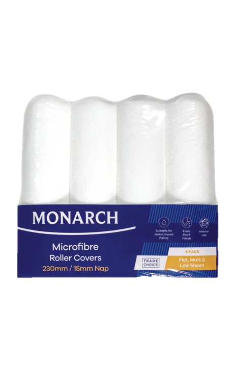 Monarch Microfibre 230mm Roller Sleeves 4pk