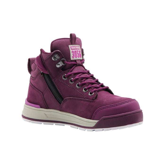 Hard Yakka Women's 3056 Side Zip Boots Shiraz