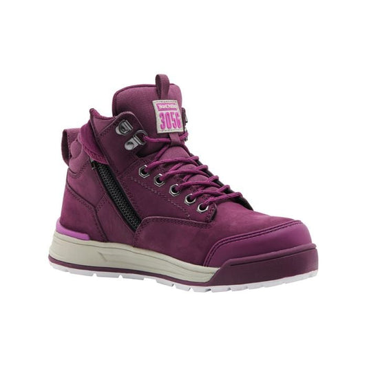 Hard Yakka Women's 3056 Side Zip Boots Shiraz