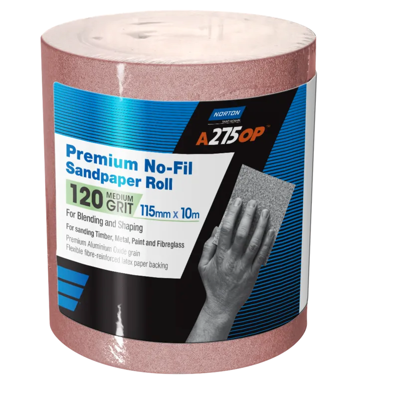 Norton No-Fil Sandpaper Rolls 115x10M