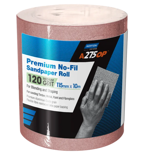 Norton No-Fil Sandpaper Rolls 115x10M A275OP