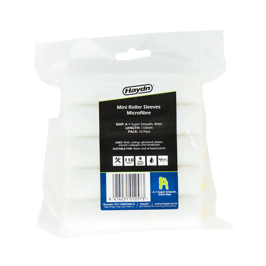Haydn Microfibre Mini Roller Sleeves 10PK
