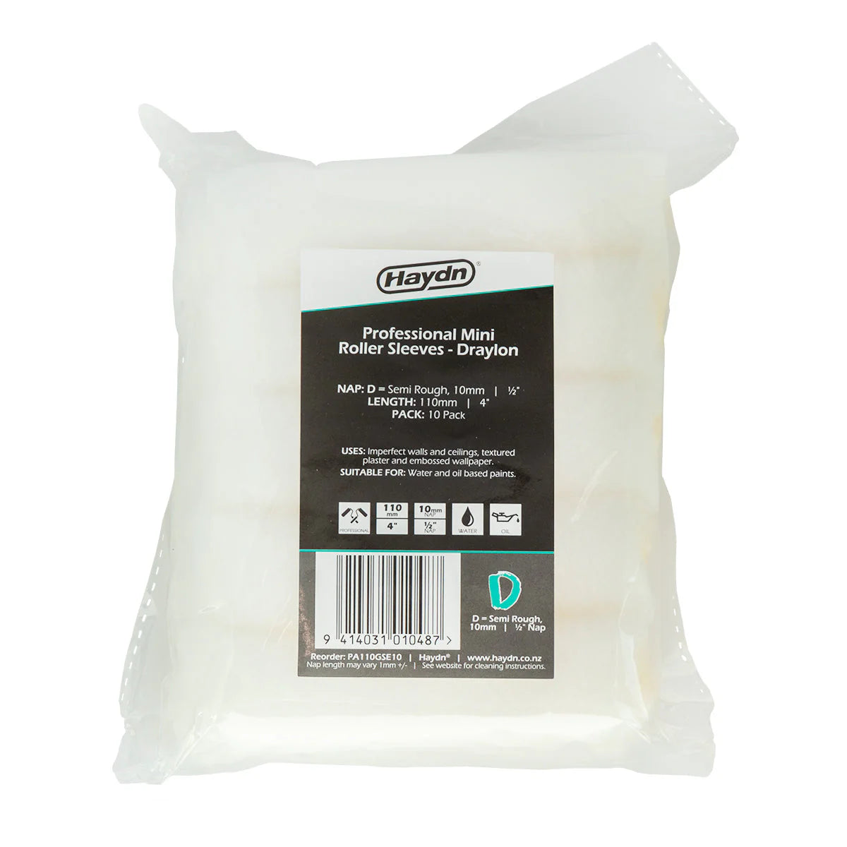 Haydn Draylon Mini Roller Sleeves