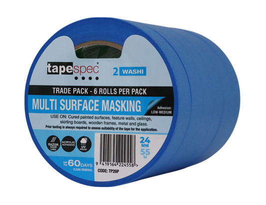 Tapespec Multi Surface Blue Washi Packs - 60 days