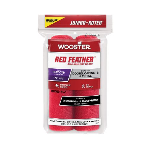 Wooster Jumbo-Koter® Red Feather™ Roller Sleeves 115mm x 6mm 2pk