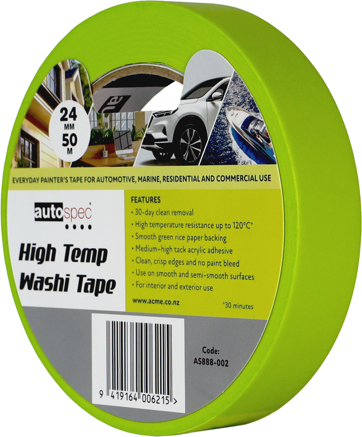 ACME Hi-temp Green Washi Tape