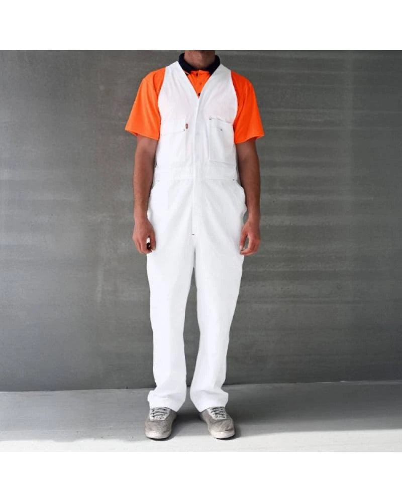 Esko Painters Zip Cotton White Overalls