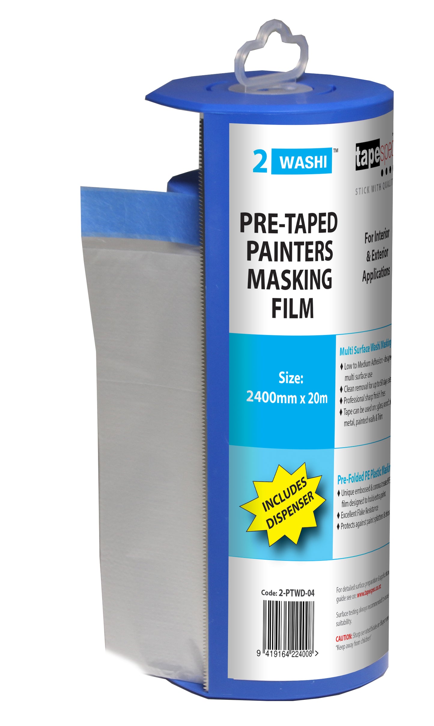 Pretaped Dispenser 2.4m x 20m