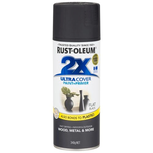 Rustoleum 2X Flat Black Aerosol 340g